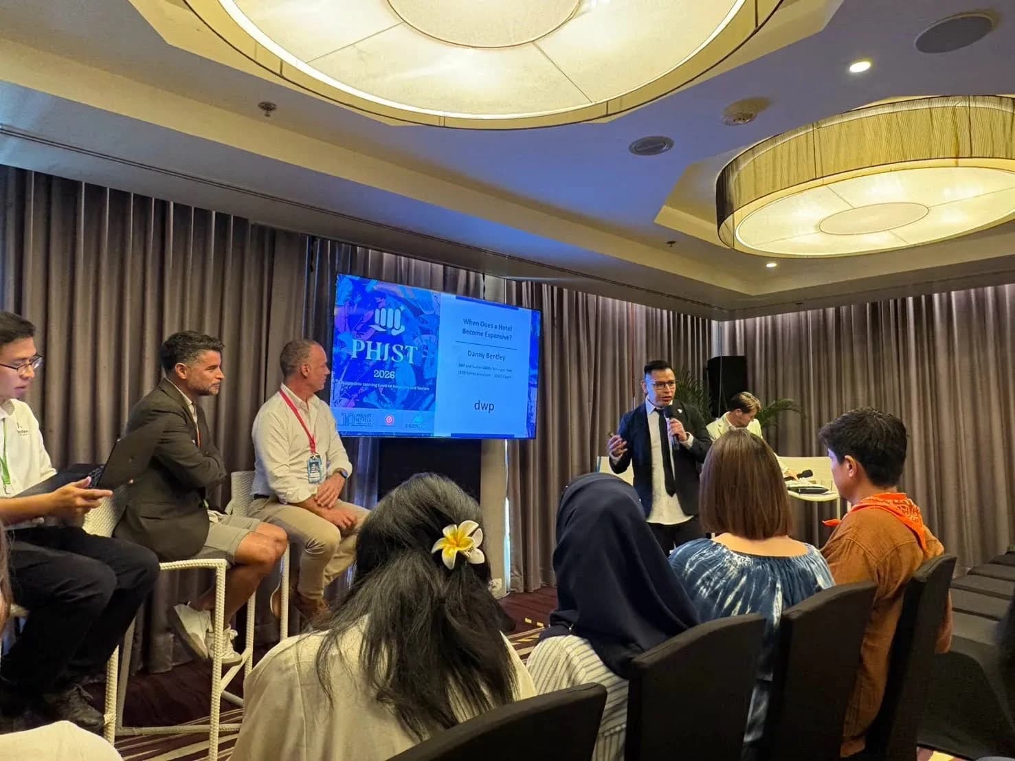 Danny Bentley participating in a PHIST 2026 panel discussion at Angsana Laguna Phuket.