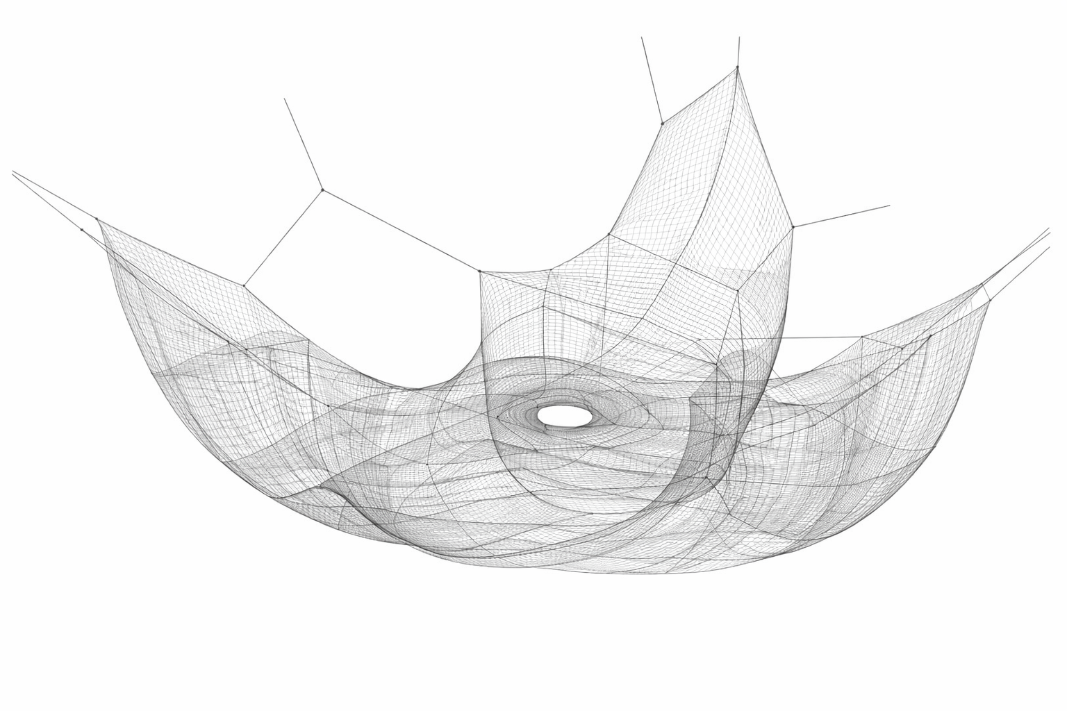 Janet Echelman — Computational Sculpture Framing & Net Systems